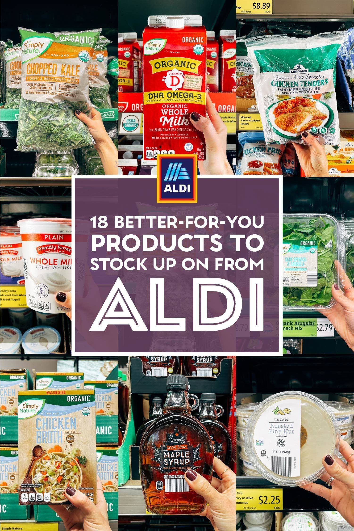 Collage of products from ALDI